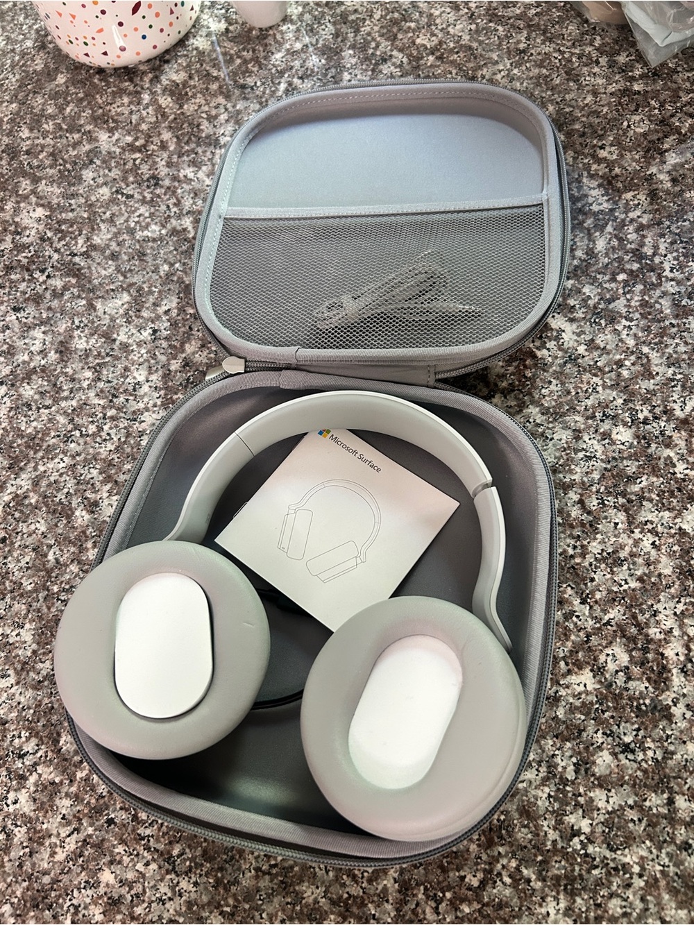 Microsoft Over-Ear Headphones in Light Gray with Carry Case